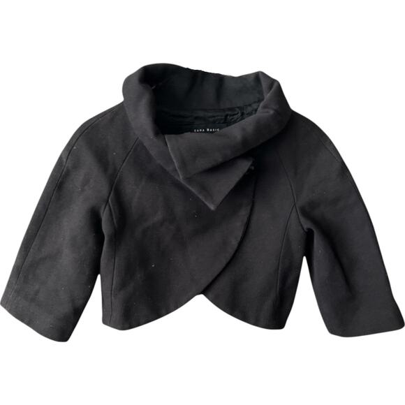 ZARA Basic Black Crop Jacket, S - Picture 1 of 10